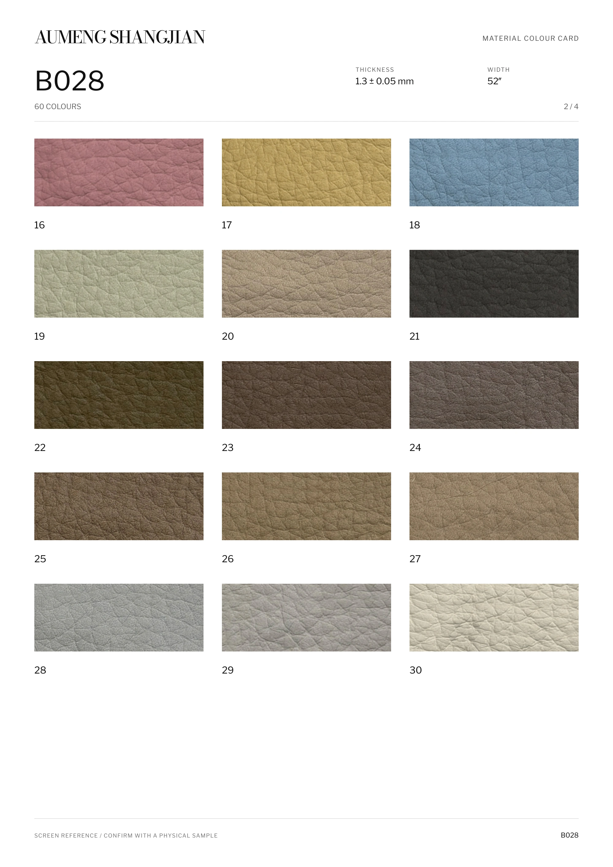 B028 Creased grain · Electronic colour card · 2 / 4
