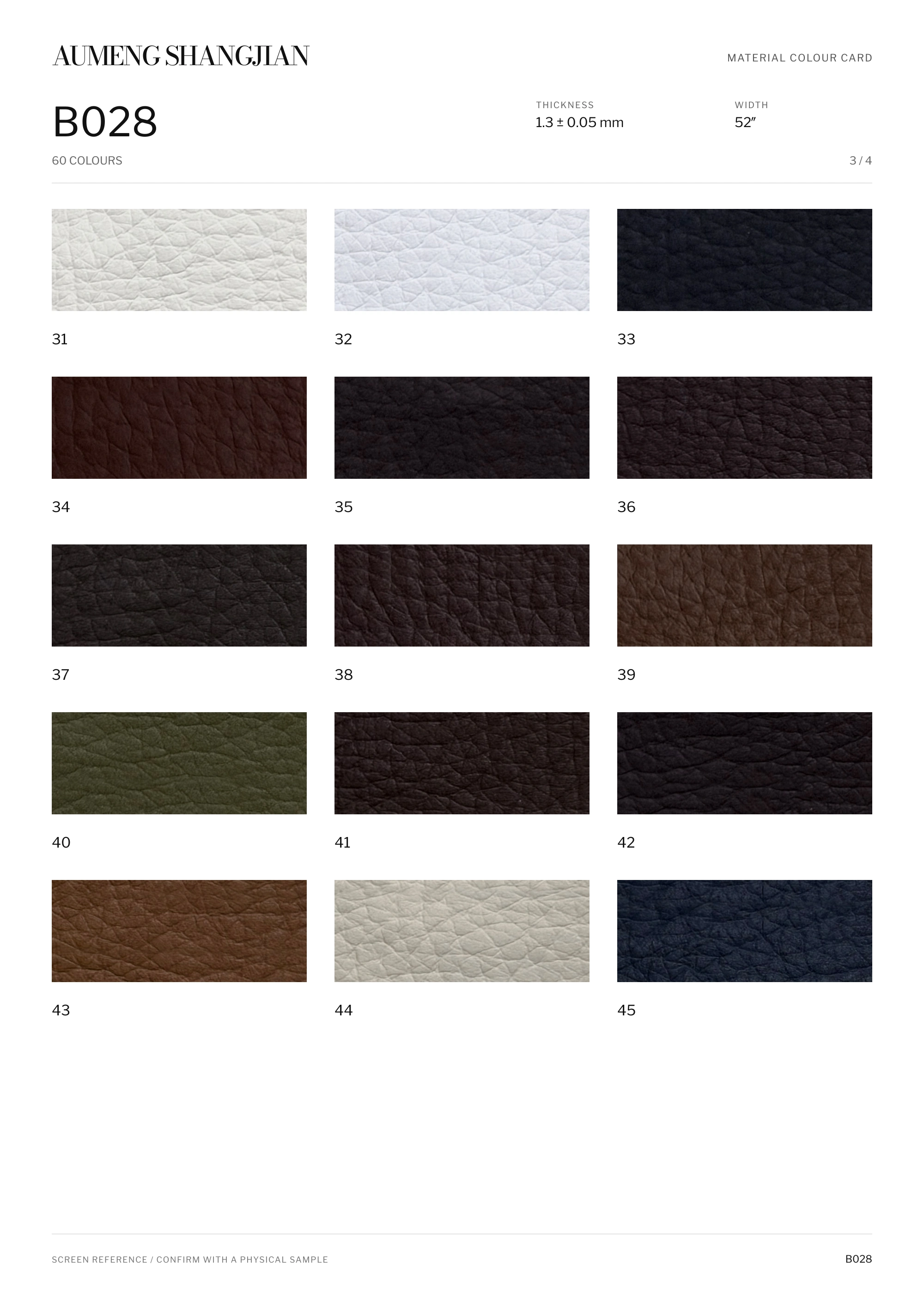 B028 Creased grain · Electronic colour card · 3 / 4